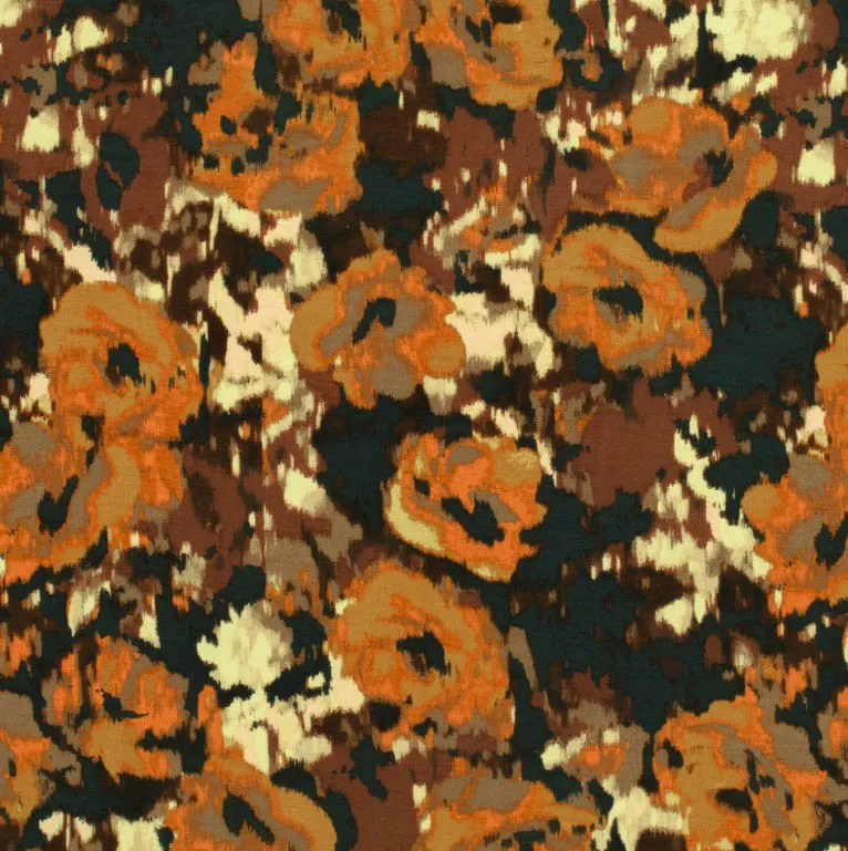 Viscosemengeling crêpe abstracte bloemen